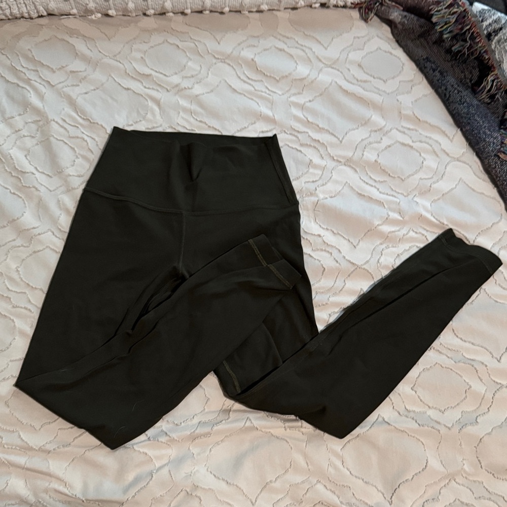 Dark Olive Align Leggings 25” - Size 4